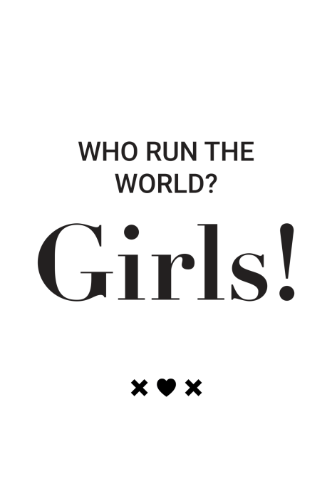 Poster Motiverende tekst voor meisjes