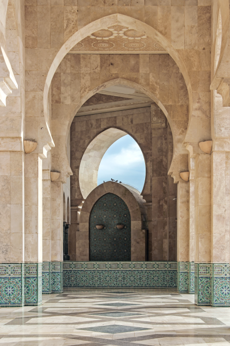 Poster Oosterse bogen met decoratieve poort