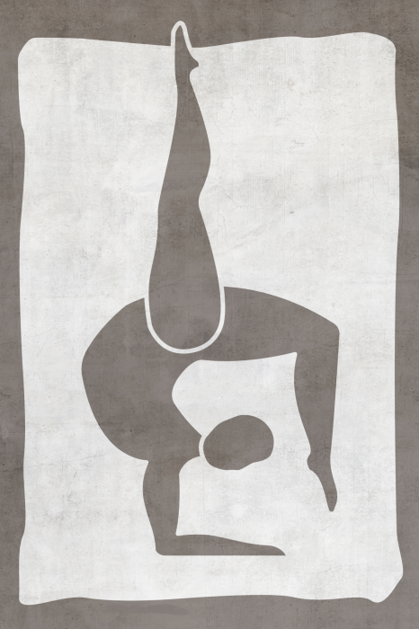 Poster Minimalistisch silhouet van een atleet tijdens het sporten