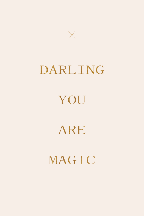 Poster De subtiele typografie van Darling You Are Magic