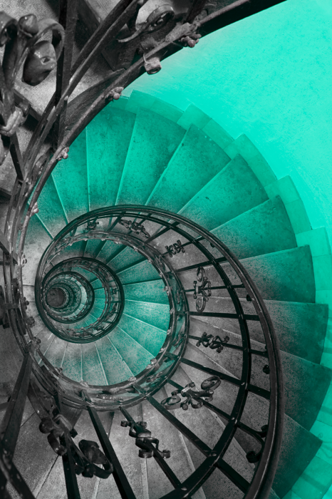 Poster Geometrische wenteltrap