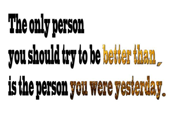 Poster Typografie met een gouden randje over persoonlijke ontwikkeling