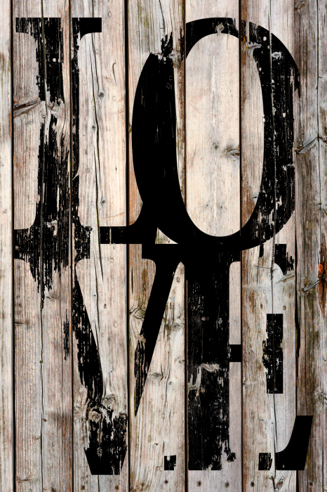 Poster Rustieke liefdesdecoratie