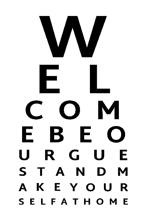 Poster Oogkaart met welkom