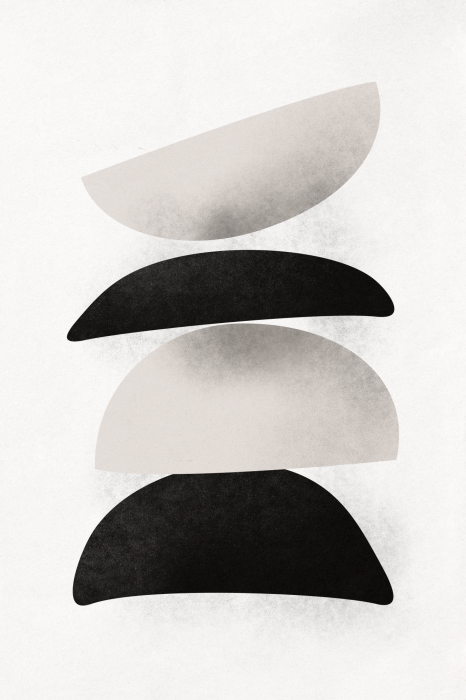 Poster Decoratieve opstelling van halve manen