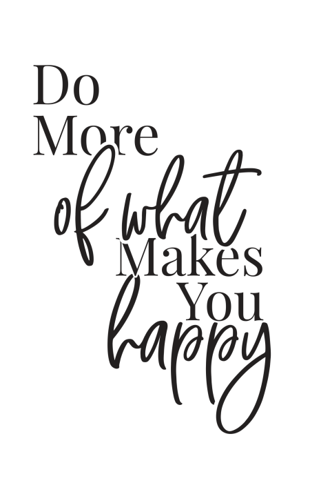 Poster Een minimalistische inscriptie over het nastreven van geluk