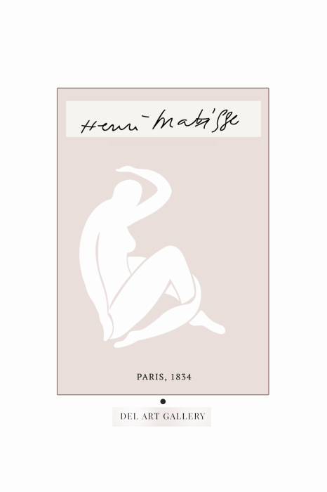 Poster Een delicate compositie met een silhouet