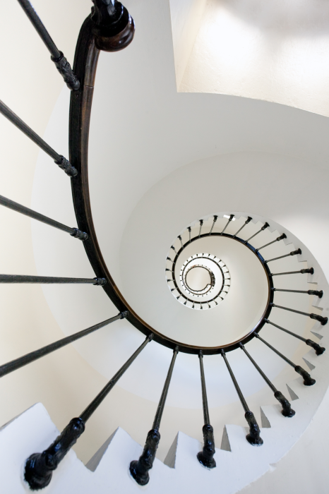 Poster Moderne wenteltrap