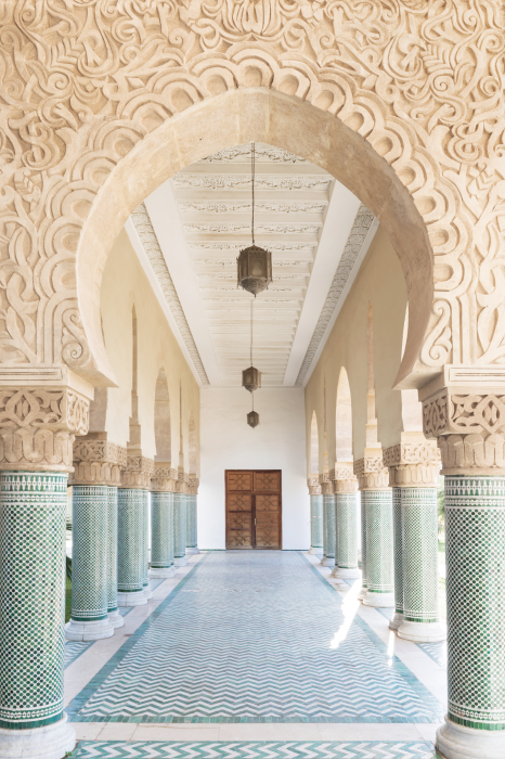 Poster Marokkaanse architectuur met ornamenten