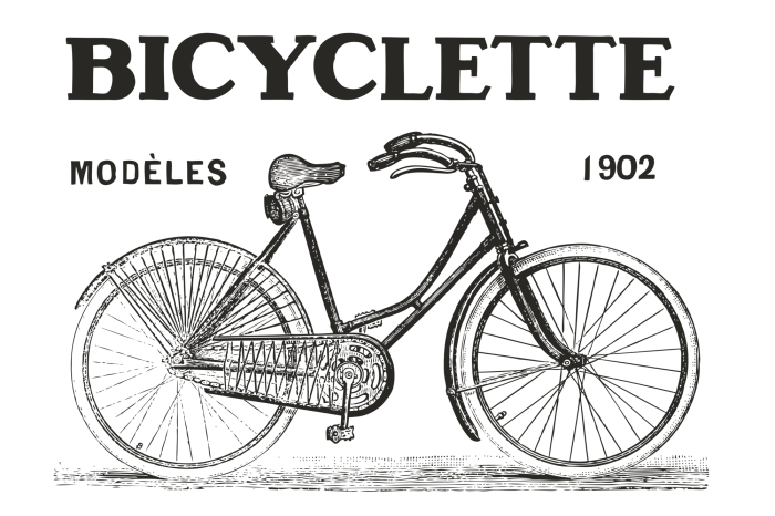 Poster Retro fiets met opschriften