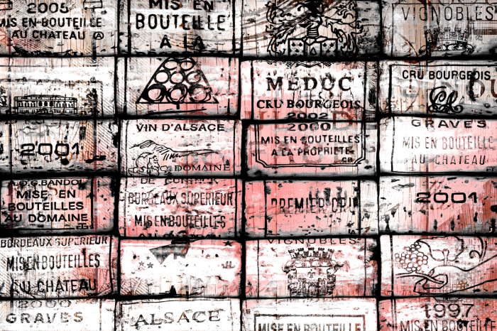 Poster Collage van vintage wijnkurken