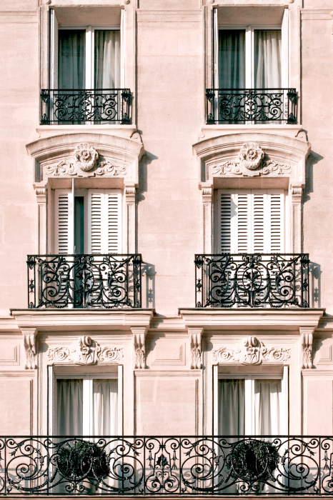 Poster Elegante Franse ramen met balkon