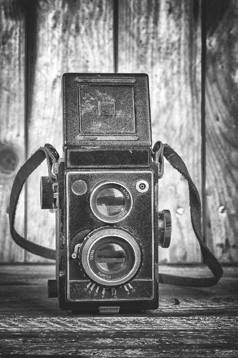 Poster Vintage analoge cameraportret