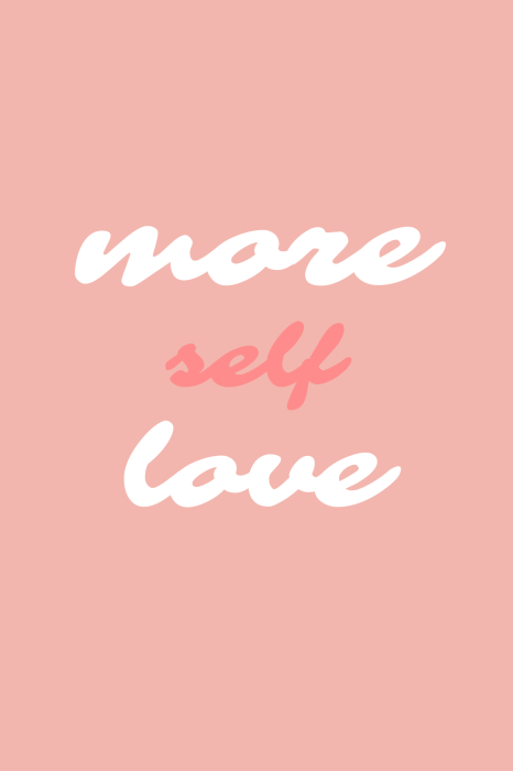 Poster Minimalistische typografie over eigenliefde