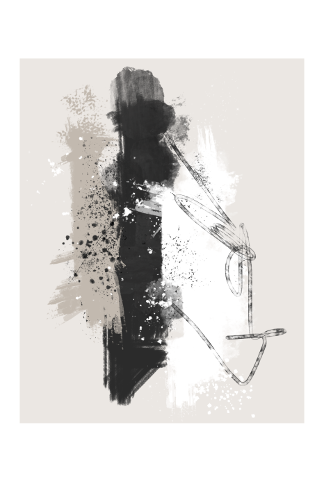 Poster Abstracte inktvlekken