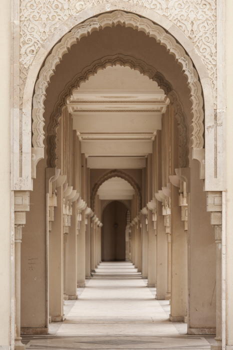 Poster Decoratieve bogen in lichte tinten