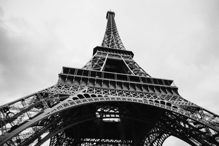 Poster Een minimalistische interpretatie van de Eiffeltoren