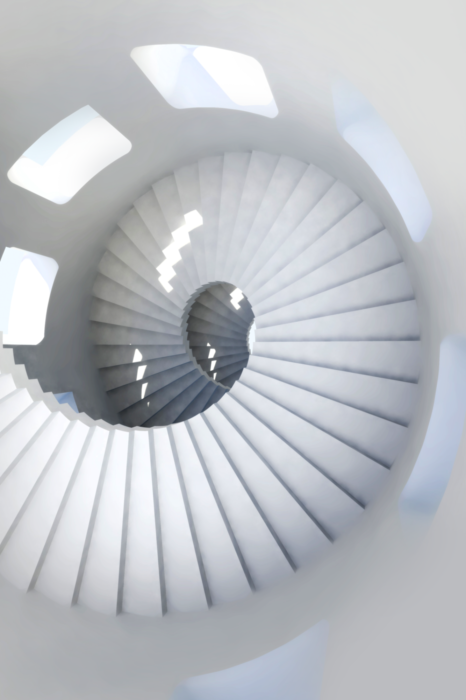 Poster Minimalistische wenteltrap