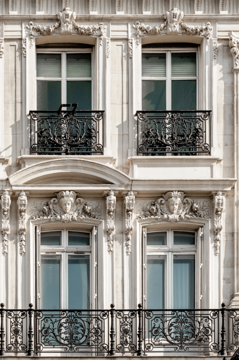 Poster Ramen met decoratief stucwerk