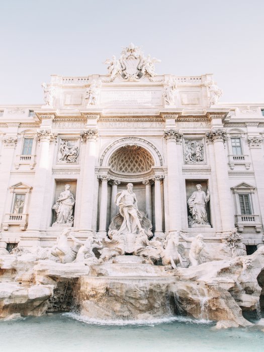 Poster Blick auf den Trevi-Brunnen in Rom