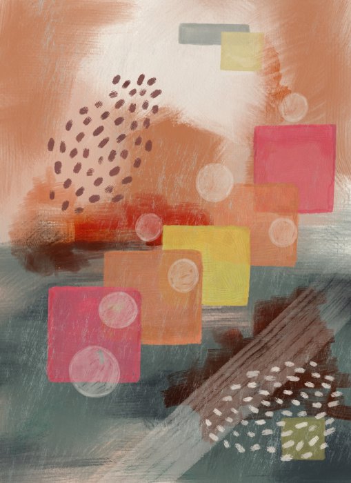 Poster Bunte Abstraktion im modernen Stil