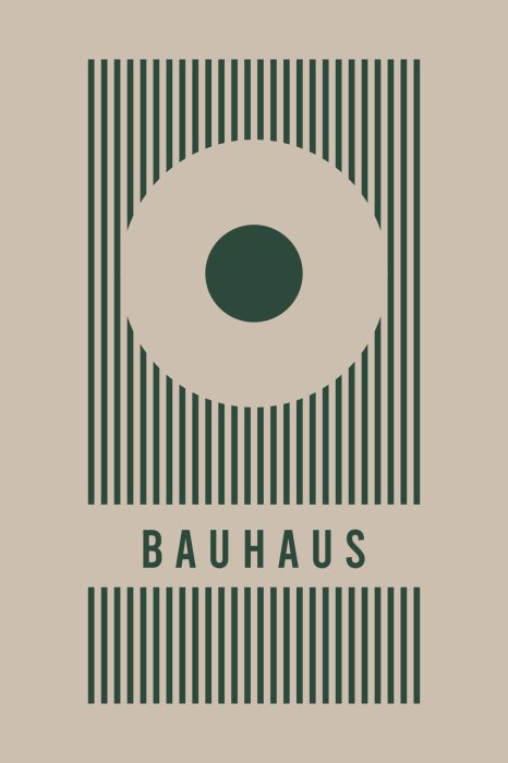 Poster Minimalistische Grafik im Bauhaus-Stil
