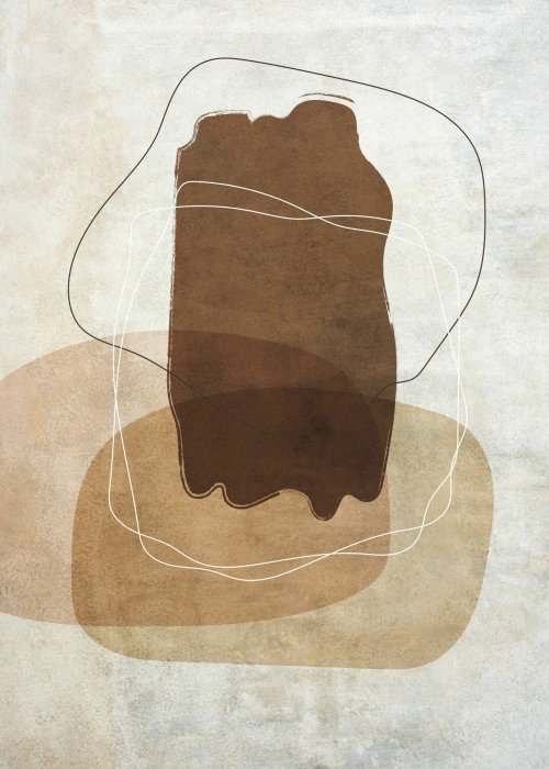 Poster Geometrische Formen in einem abstrakten Motiv