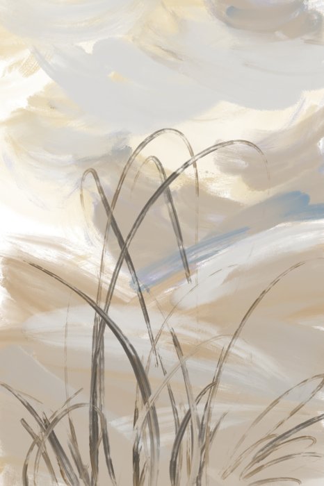 Poster Abstrakte Landschaft, Natur, Gras