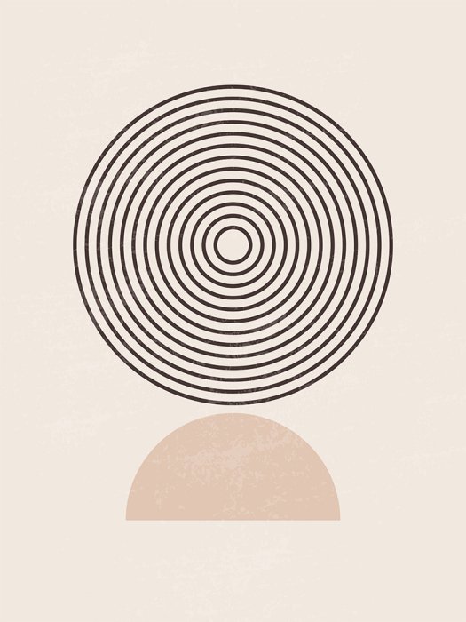 Poster Minimalistische geometrische Komposition