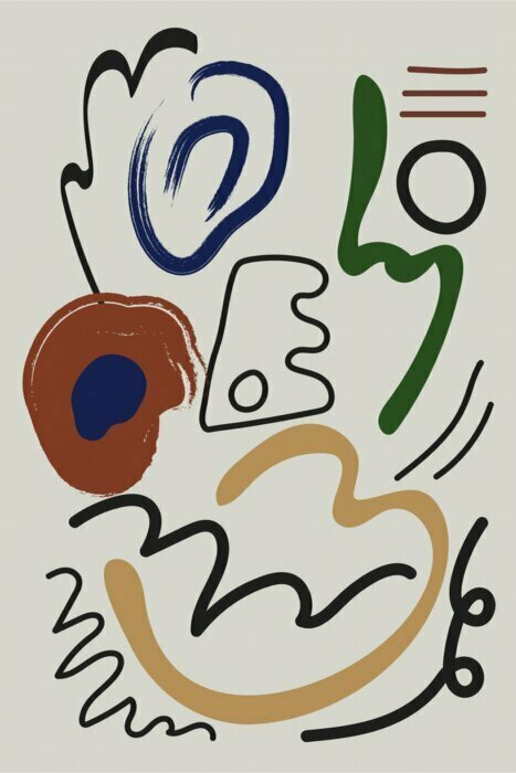 Poster Minimalistische expressieve abstractie