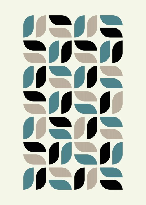 Poster Modernistische Abstraktionsformen inspiriert vom Bauhaus