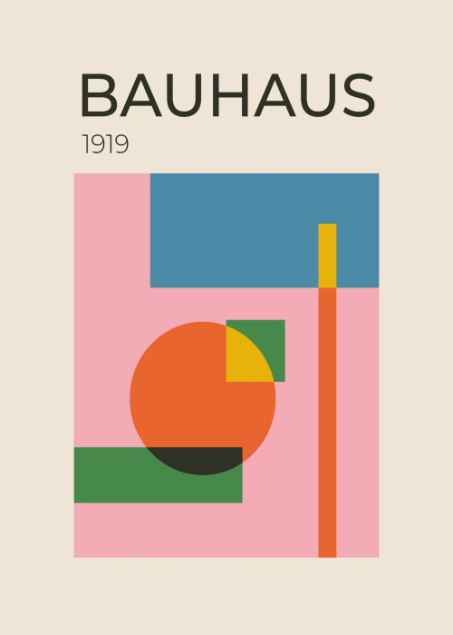 Poster Modernistische Abstraktion im Bauhaus-Stil