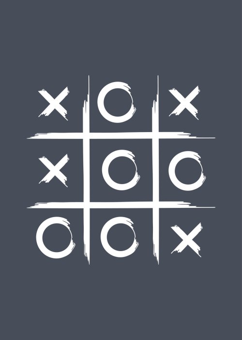 Poster Moderne Illustration von Tic-Tac-Toe