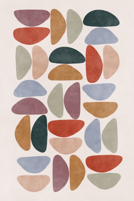 Poster Buntes geometrisches Muster, regelmäßige Formen