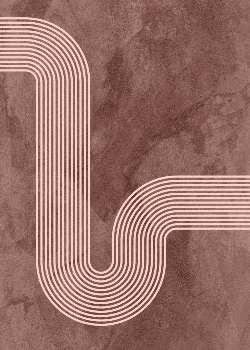 Poster Geometrische Linien auf Betonhintergrund