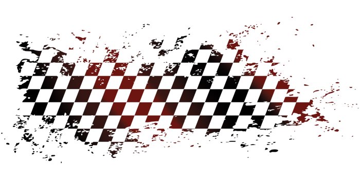 Sticker Zwart-wit geblokte grungevlag