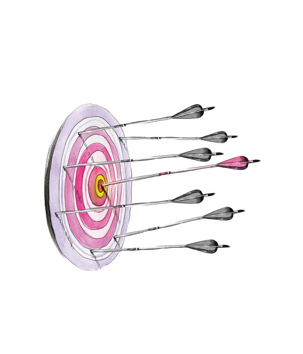 Sticker Aquarel schild met pijlen