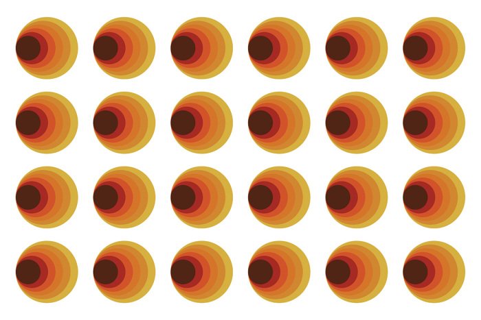 Sticker Abstracte vormen in retrostijl