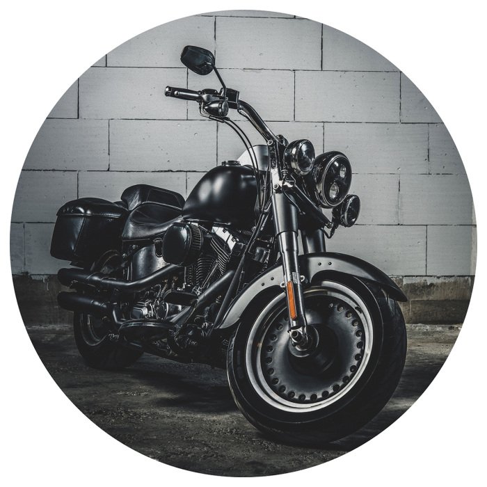 Sticker Zwarte Harley-motorfiets