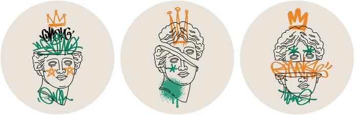 Sticker Straatkunst graffiti sculptuur