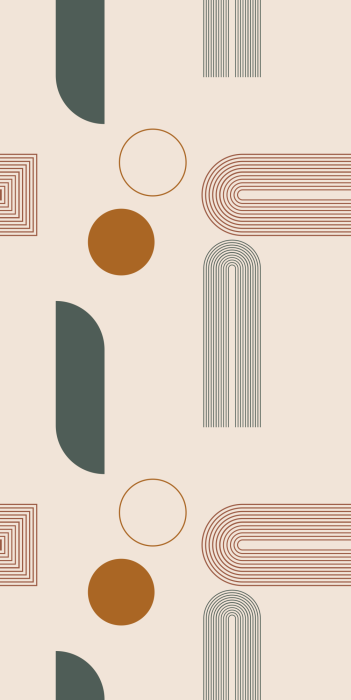 Behang Pastelkleurige geometrische vormen