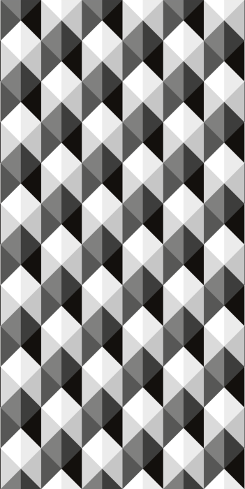 Behang Optische illusie van zwart-witte vlakken