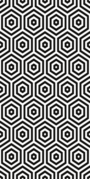 Behang Geometrische mozaïek van zeshoeken