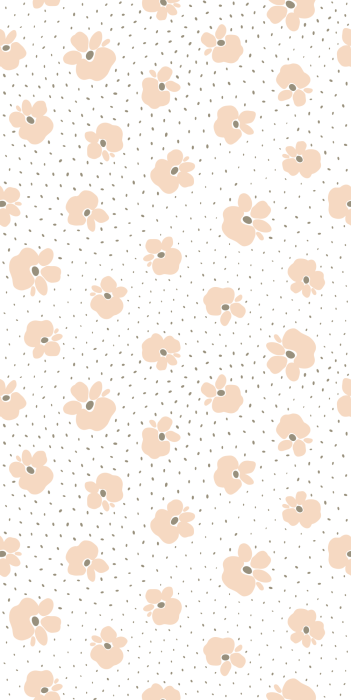 Behang Pastelkleurige kleine bloemen