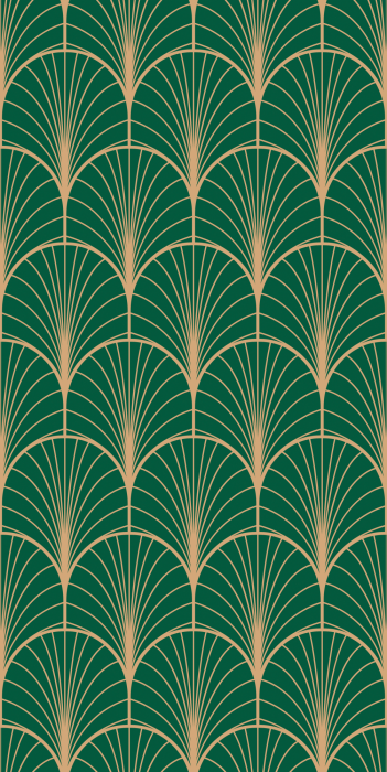 Behang Elegant patroon met waaiers