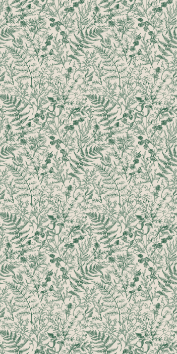 Behang Een subtiel bospatroon in groen