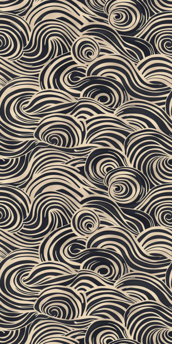 Behang Hypnotisch patroon met wervelende lijnen