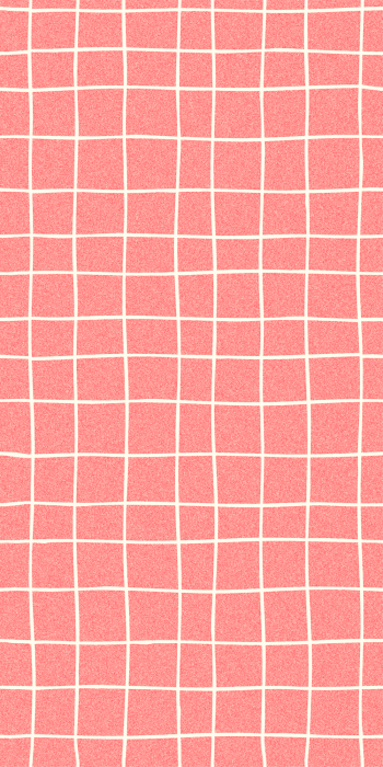 Behang Pastelkleurig patroon met koraalkleurig gaas.