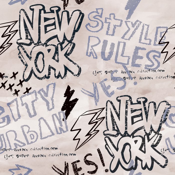 Behang New Yorkse graffiti-stijl letters