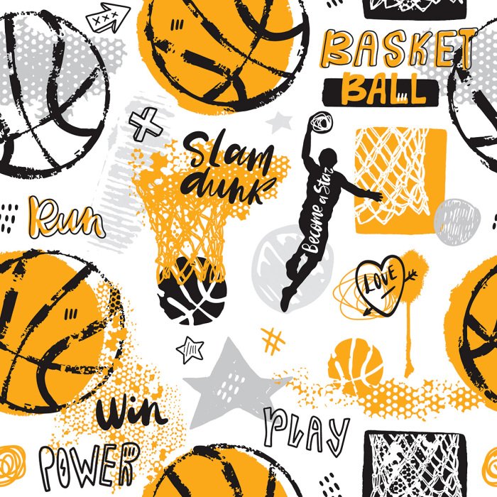 Behang Basketbal graffiti